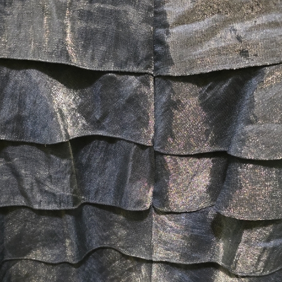 Adrianna Papell Metallic Blue Tiered Mini Dress - Picture 4 of 6